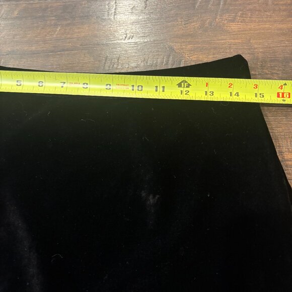 Madewell Women’s Sz 2 Black Velvet Pencil Skirt Side Slits Short Silk Blend - Picture 6 of 10